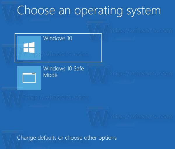 Windows 10 boot options